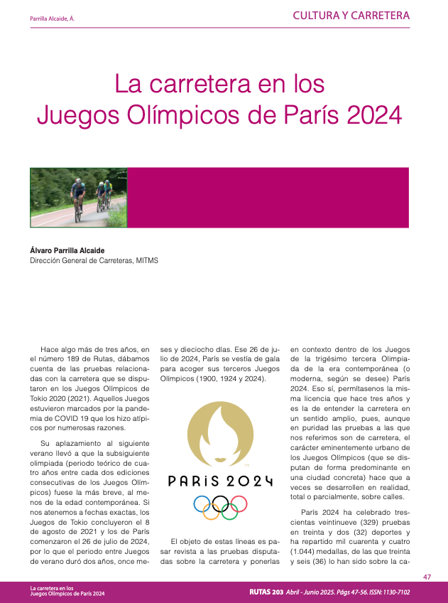 La carretera en los Juegos Olímpicos de París 2024